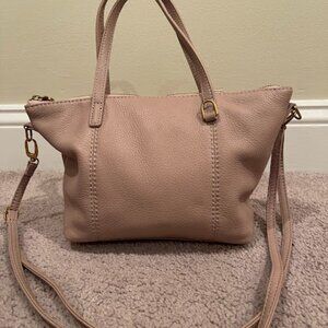 HOBO Pink Mini Kingston Tote w/detachable Crossbody Strap & Outer Pocket